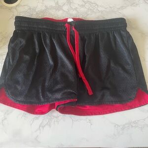 Champion Black and Red Women's Athletic Shorts, XS